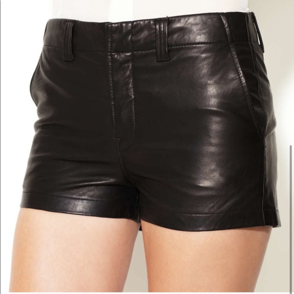 J brand lamb leather shorts - Picture 5 of 7